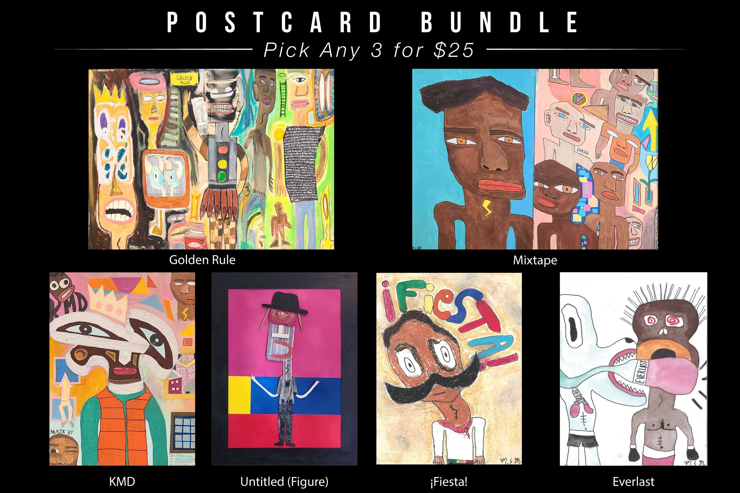 Any 3 Postcards for $25