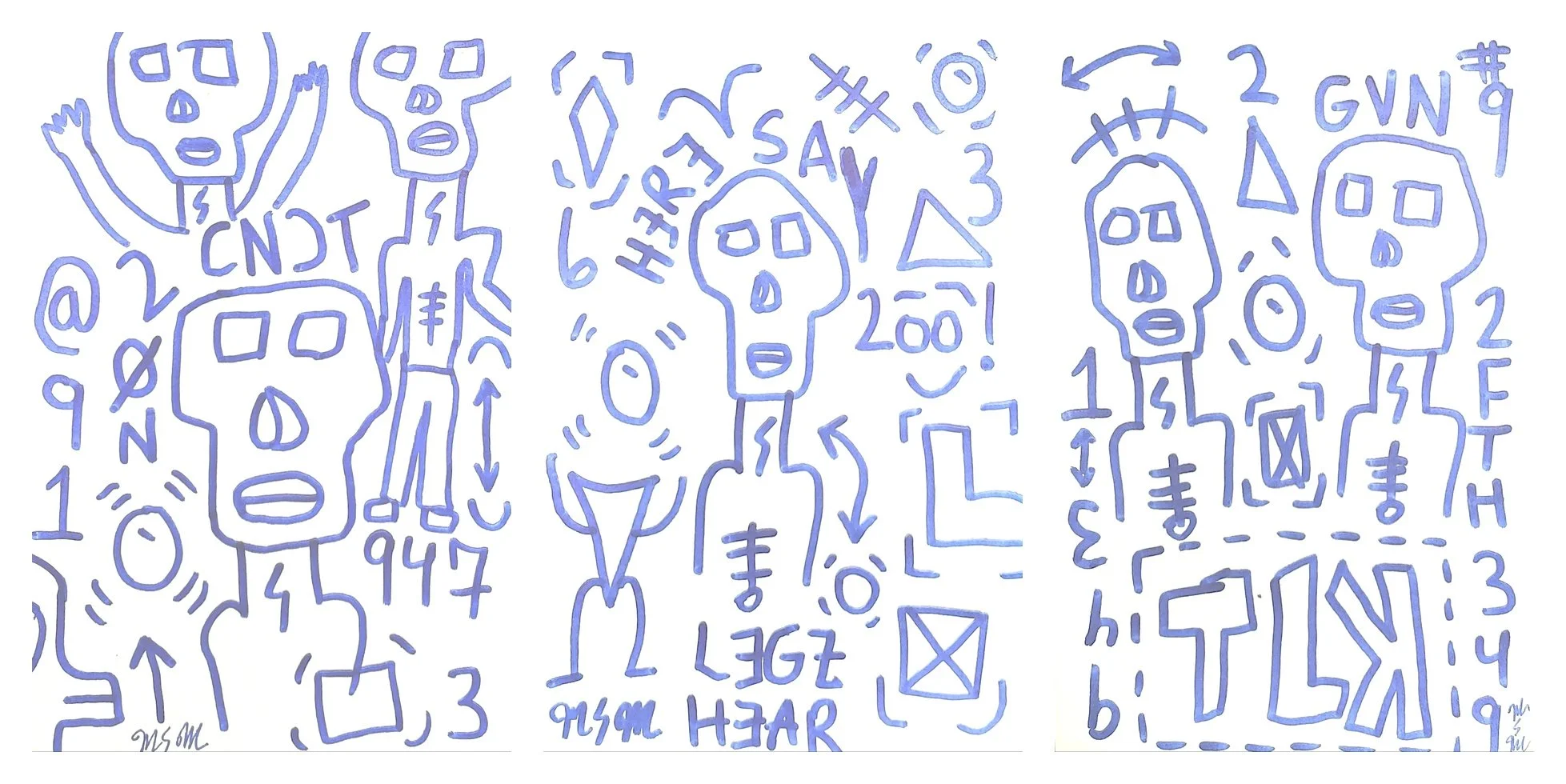 Set of 3 Glyphs