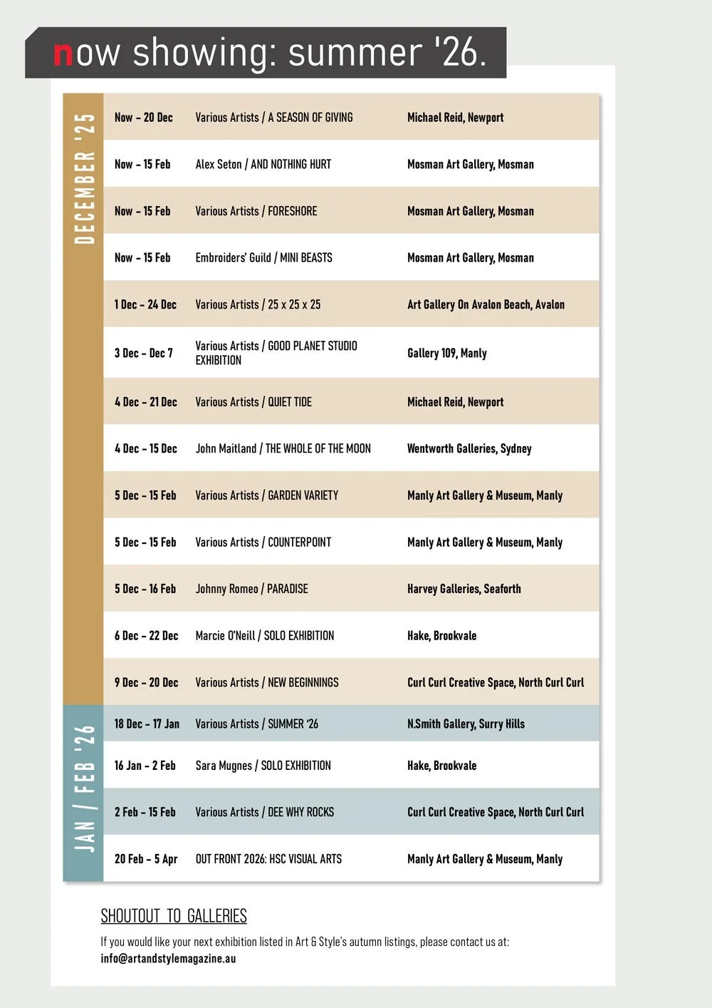 Now Showing in Summer 2026