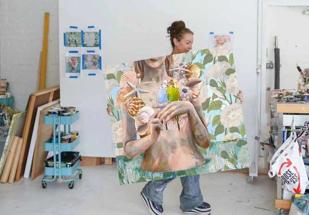 Jessica Watts and painting
