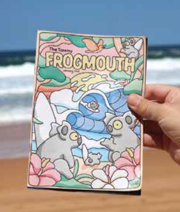 Brentos artwork on Frogmouth