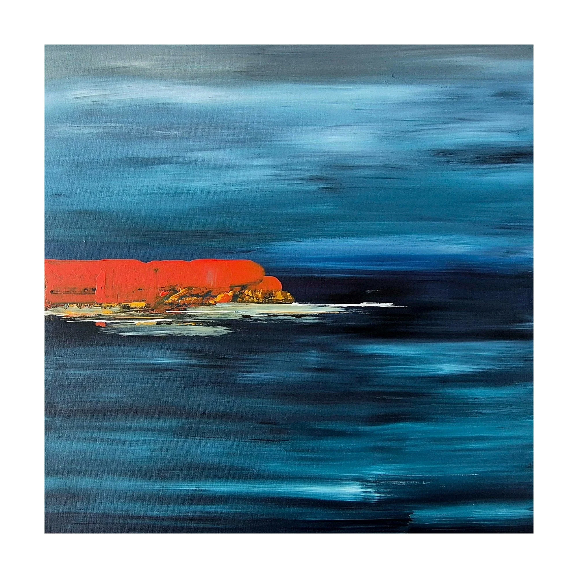 Dusk in Blue : 61 x 61 cm : $500