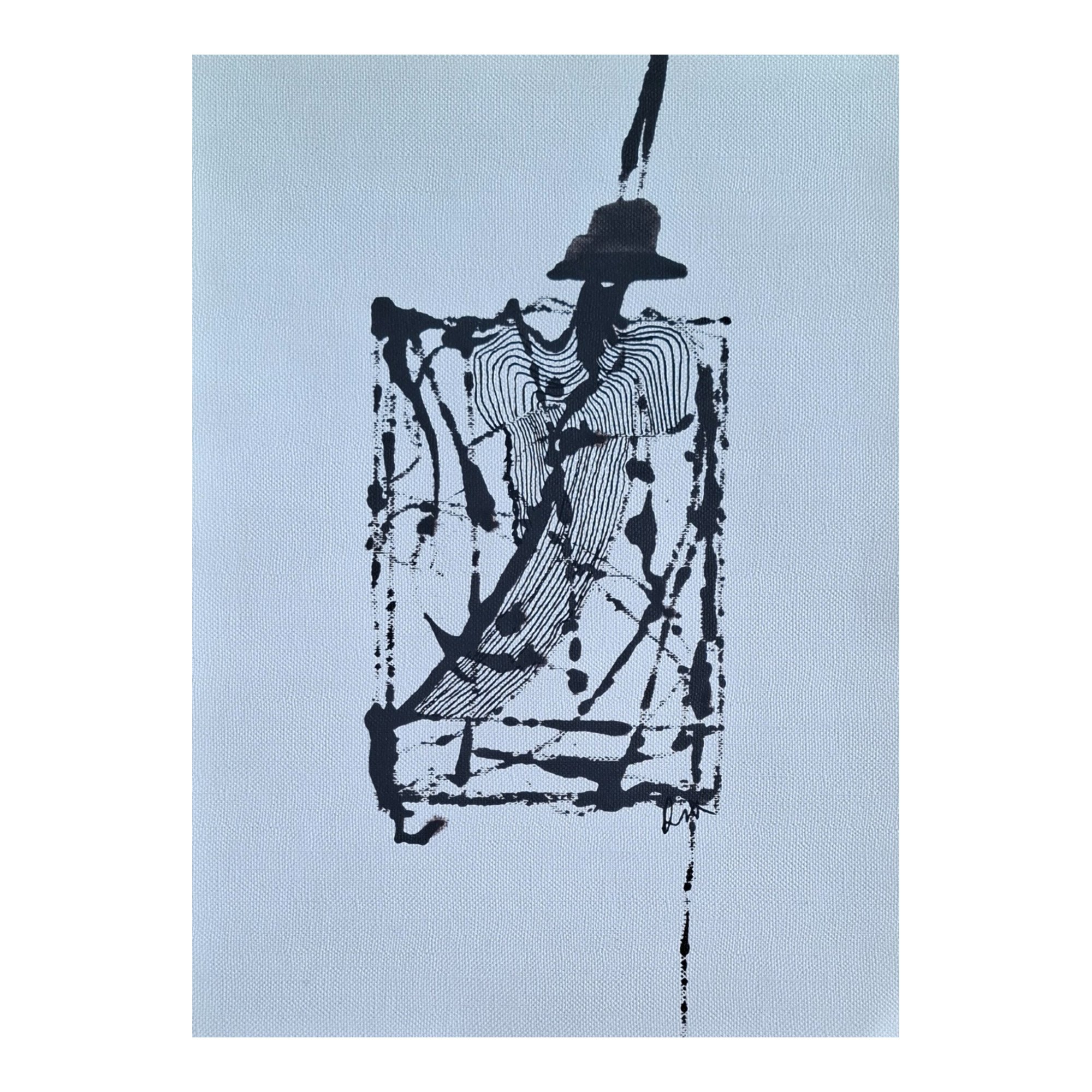 Long Cool Woman in a Black Dress : 30 x 21 cm : Ink & pen on paper : $120