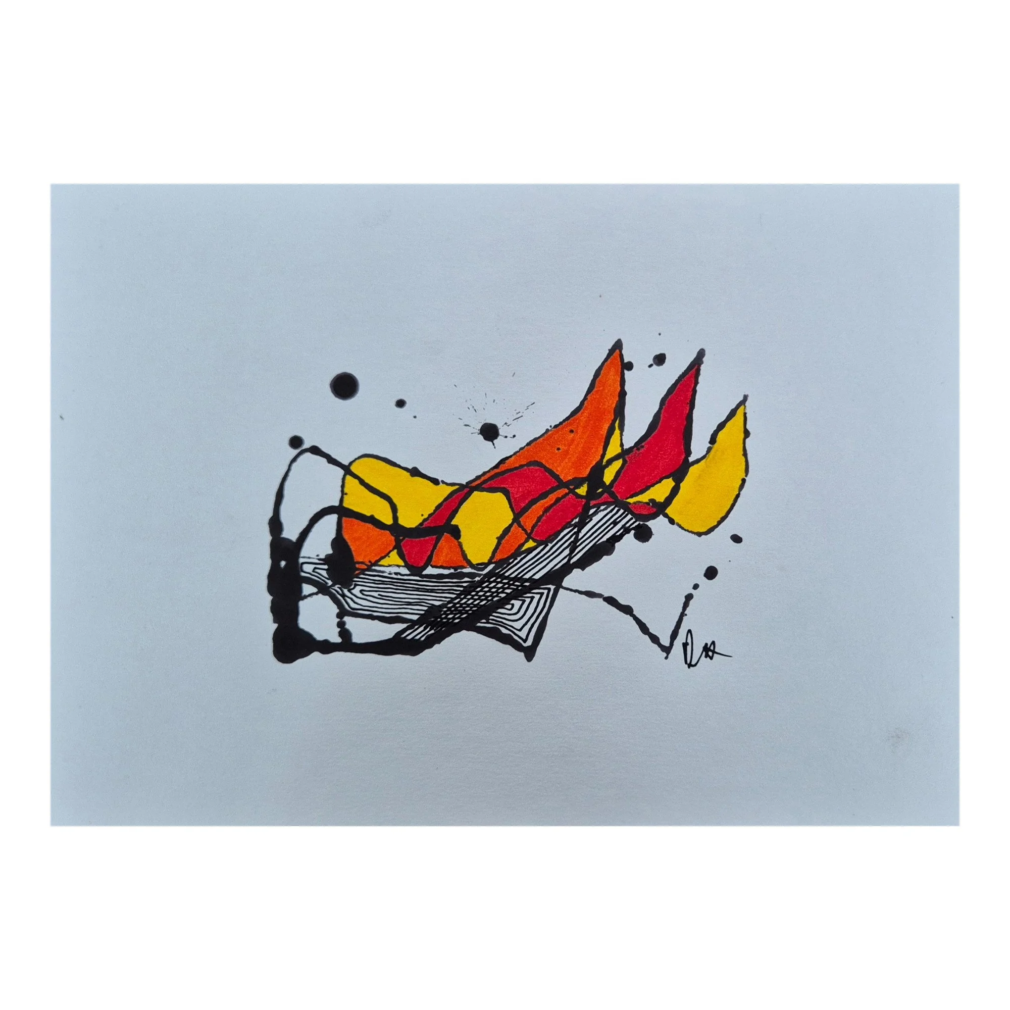 Campfire : 30 x 21 cm : Ink & pen in paper : $120