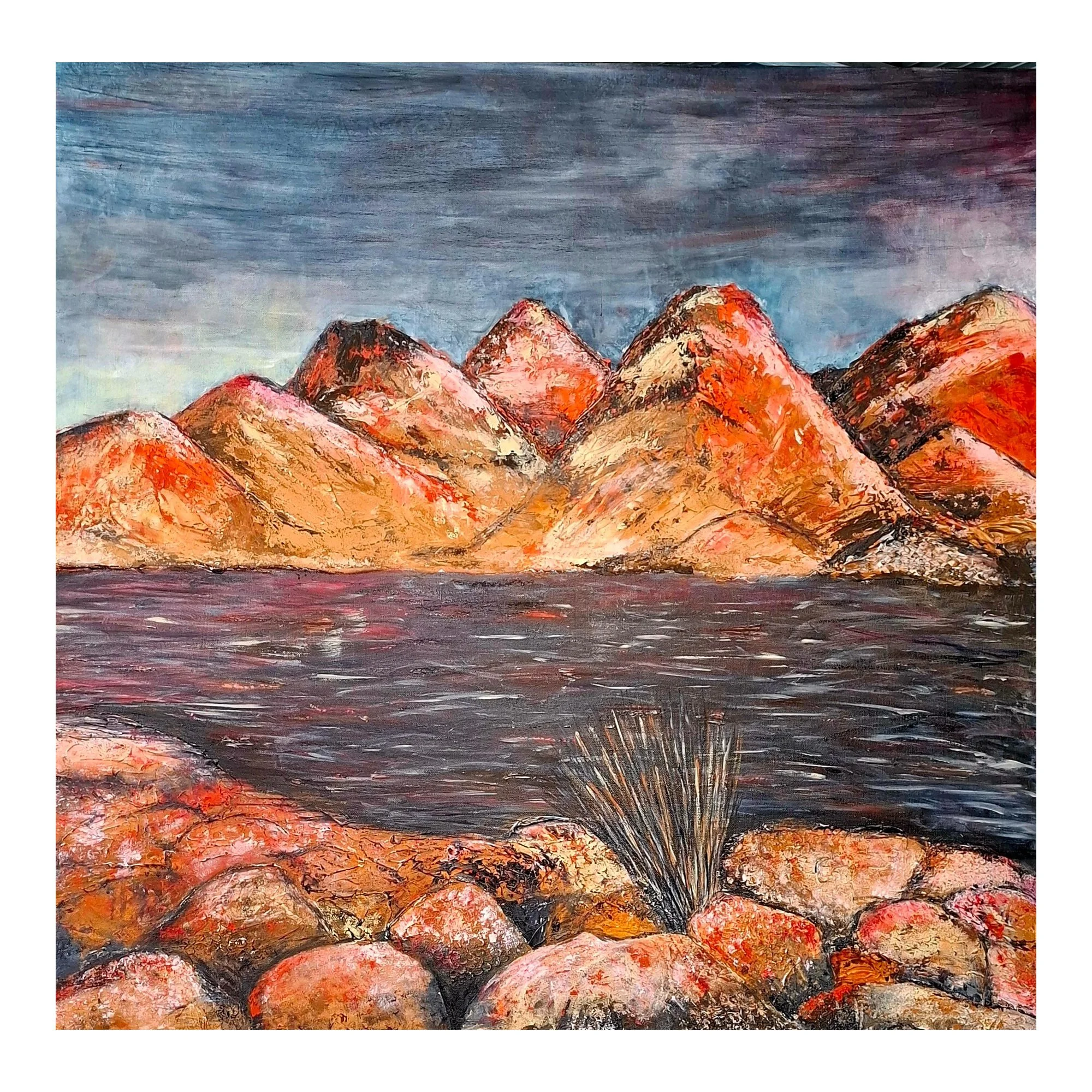 Sunburst Lichen : 90 x 90 cm : $700
