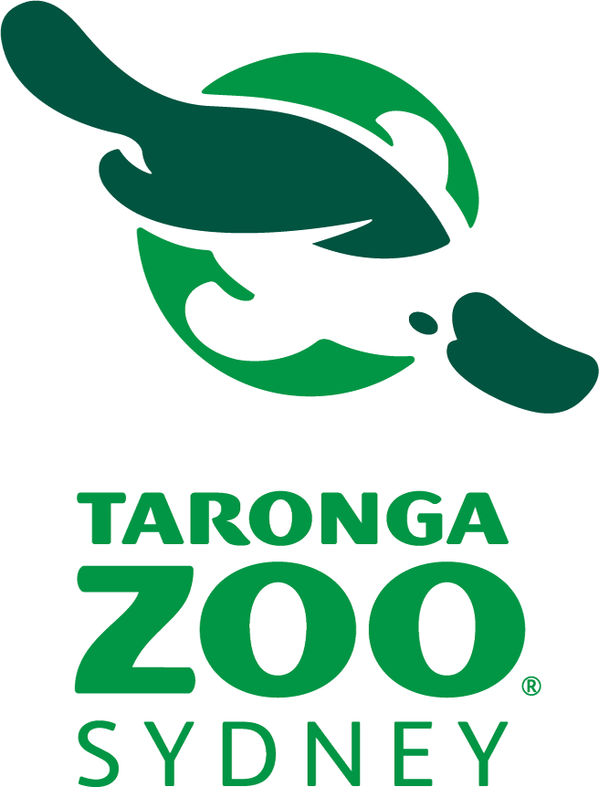 Logo of Taronga Zoo Sydney featuring a stylized green kiwi bird and text underneath that reads 'Taronga Zoo Sydney' in green.