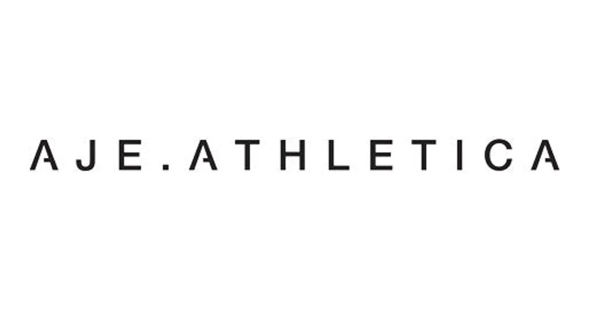 A logo with the text 'AJE ATHLETICA' in black, modern font on a white background.