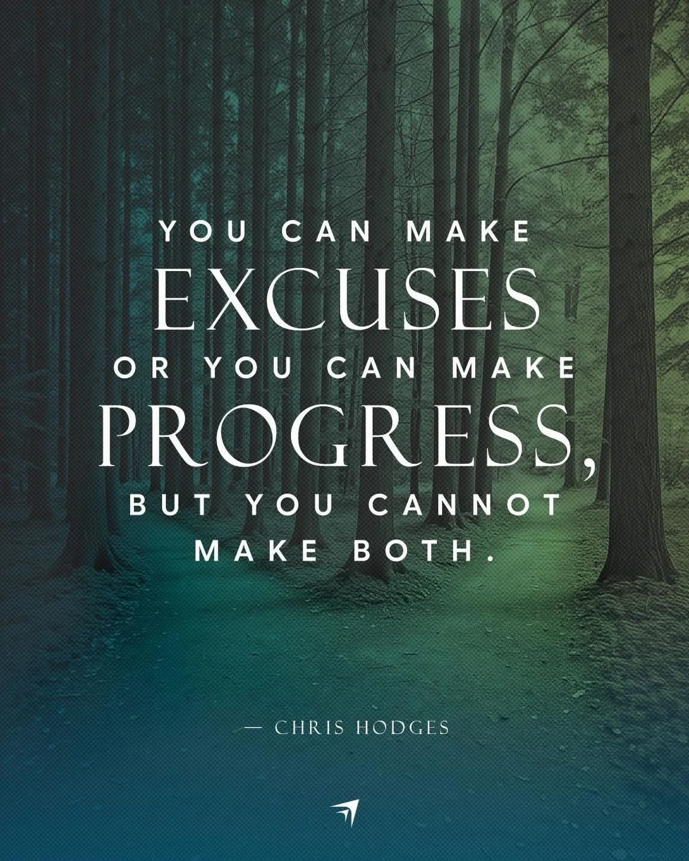 You can make excuses
or you can make progress.

You don&rsquo;t get both.

Progress starts when commitment becomes louder than comfort.

✨ Keep moving forward.

#GracefulGrind #ProgressOverExcuses #LeadershipGrowth #KeepGoing