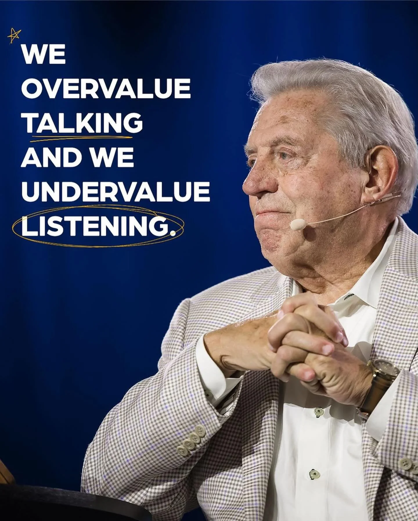 We overvalue talking
and undervalue listening.

Talking feels powerful.
Listening builds trust.

Talking fills the room.
Listening understands the room.

Talking proves a point.
Listening builds a connection.

The strongest leaders aren&rsquo;t alway
