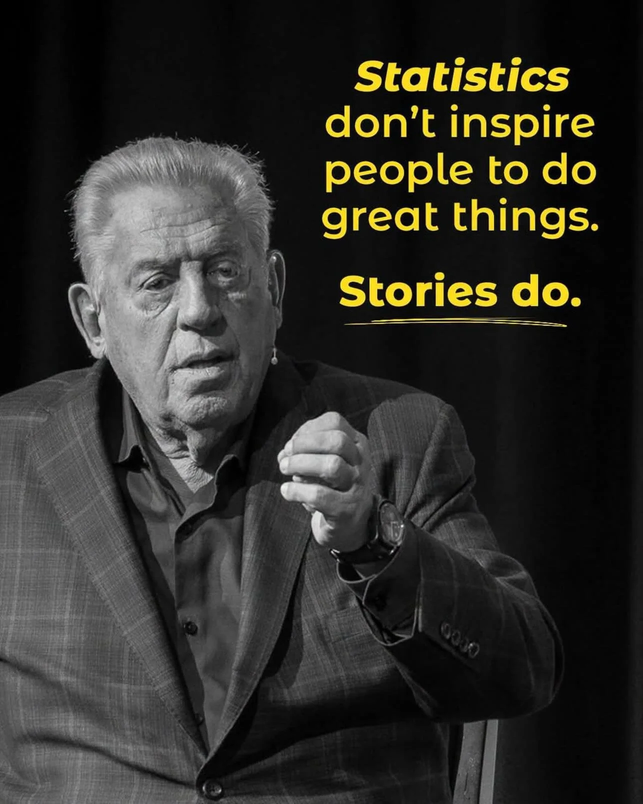 Statistics may inform people, but stories move people.

The most impactful leaders, brands, and organizations understand this:
People remember how you made them feel long after they forget the numbers.

Your story carries connection.
Your story build