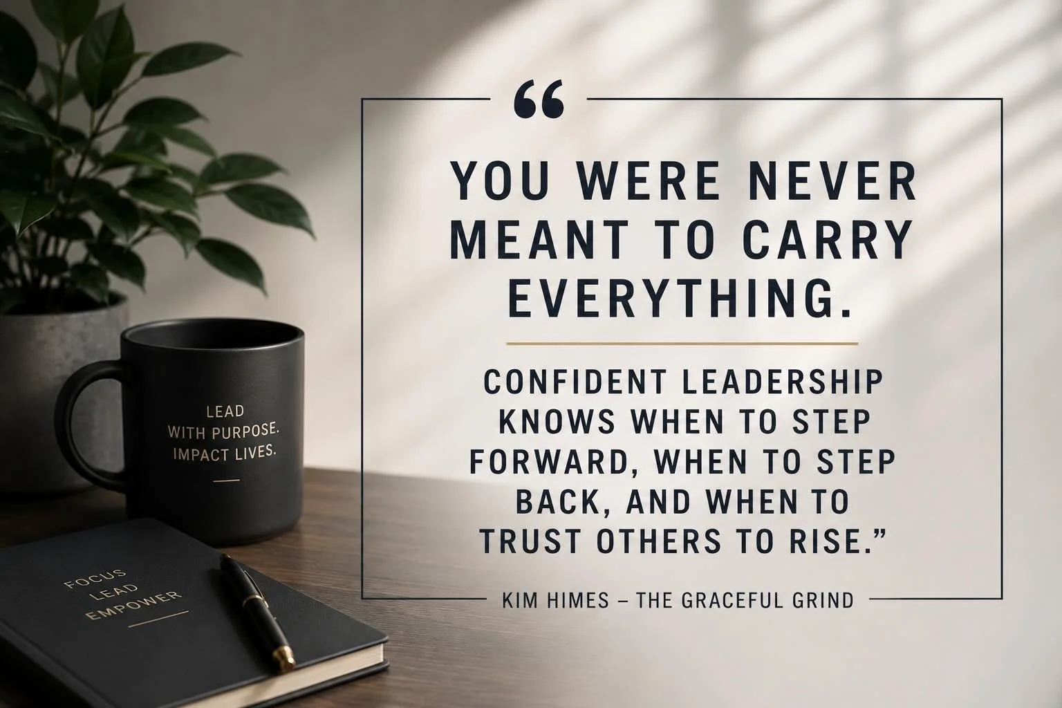 Many leaders are carrying far more than they were ever meant to carry.

Not because they have to.
Because somewhere along the way, they began to believe that confidence meant doing it all.

But confident leadership isn&rsquo;t about carrying every re