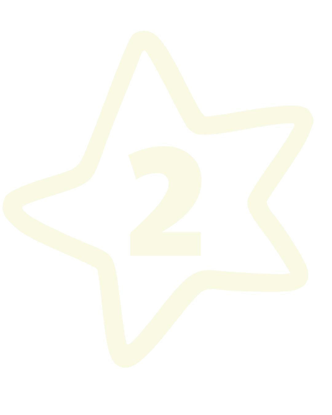 star with number 2