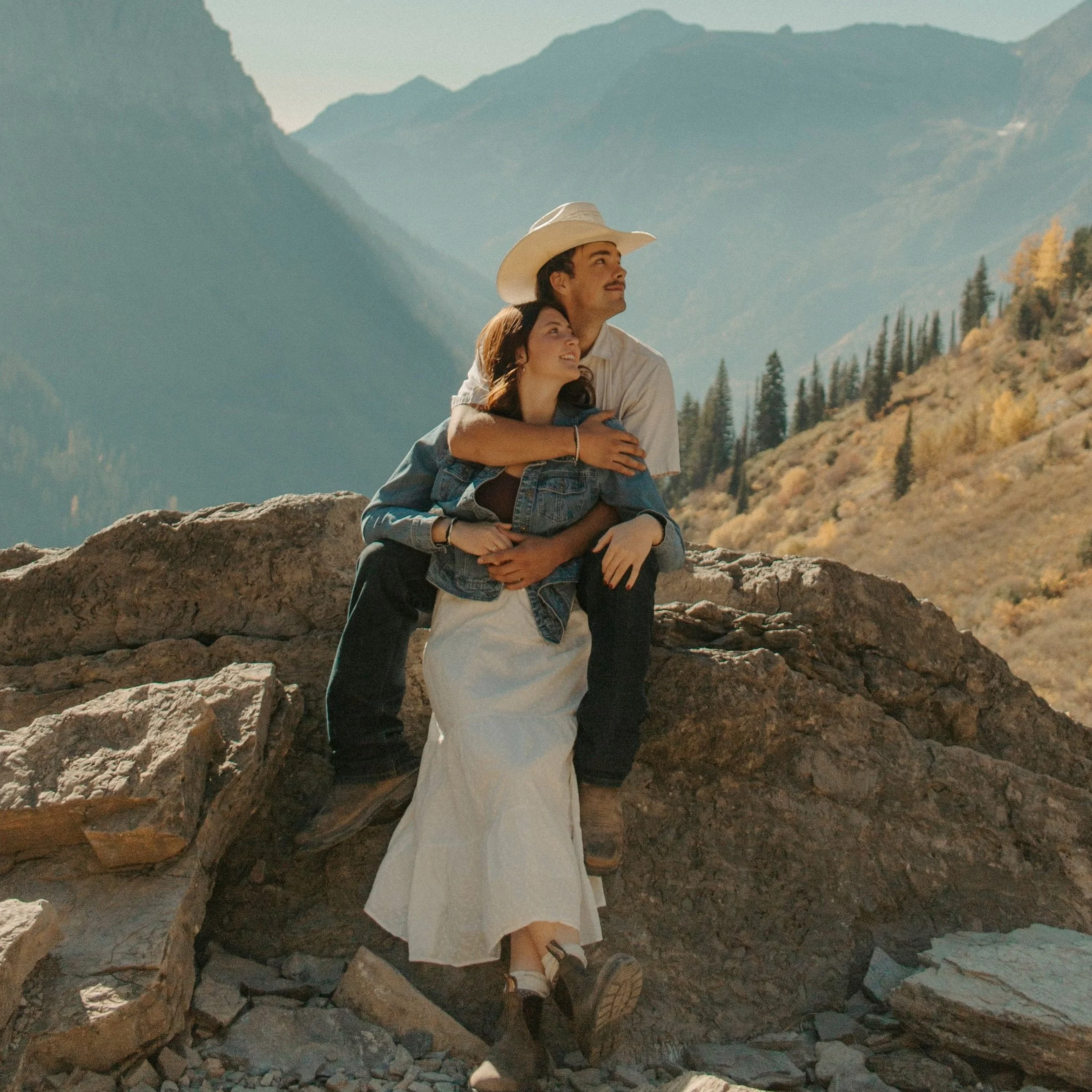 Romantic West Glacier Fall Couples Session