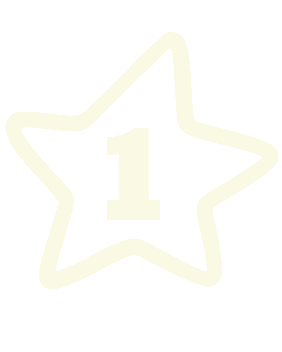 star with number 1