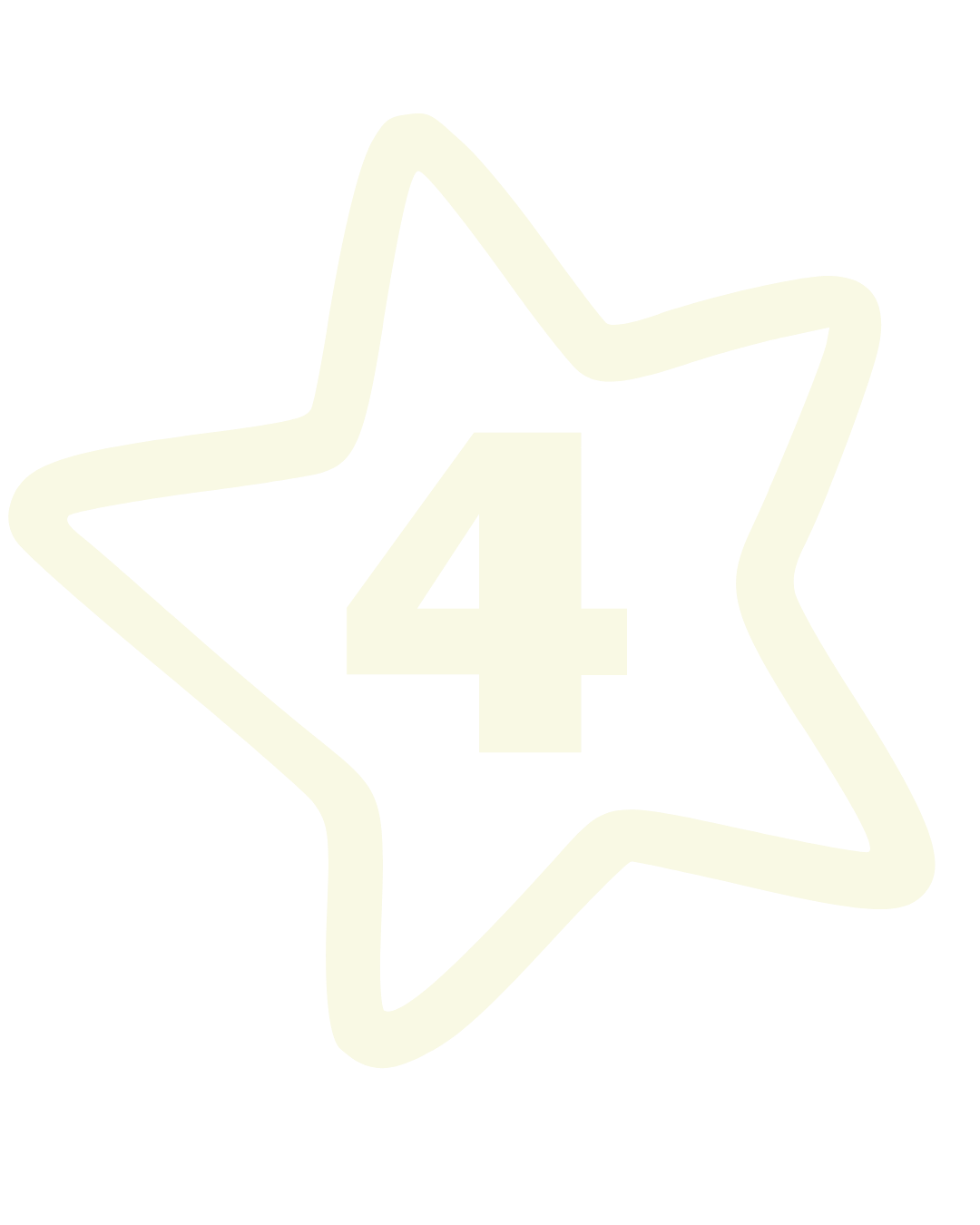 star with number 4