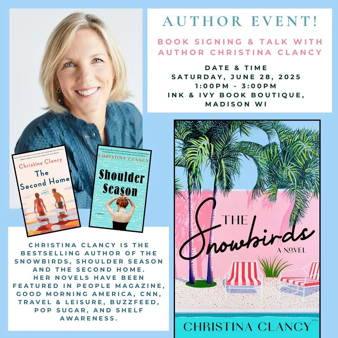 We are so excited to announce that Bestselling Author Christina Clancy will be at Ink & Ivy Book Boutique for a book signing & talk on Saturday, June 28, 2025 from 1:00pm - 3:00pm! 🌊🐚
We can’t wait to see you all there for this super