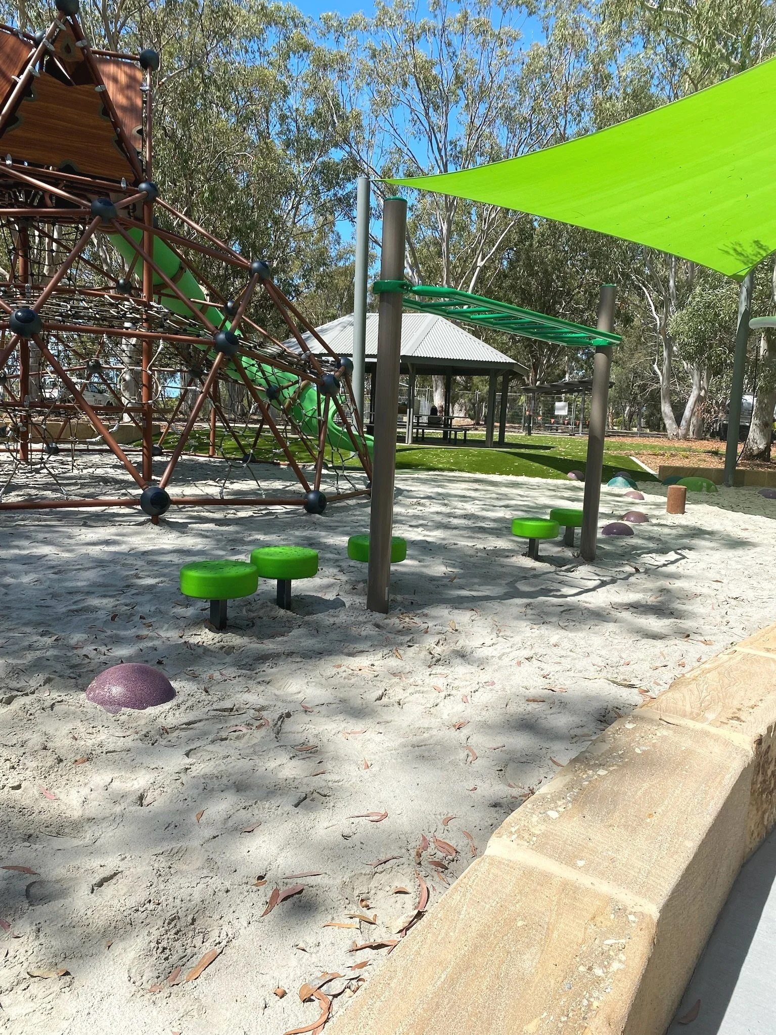Accessible play features at Hanover Drive Park designed for children of all abilities

