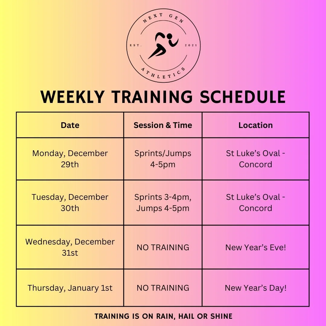 It&rsquo;s time to finish the year strong!! 💪🏼🎊

Our last sessions of the year will only be on Monday and Tuesday again due to the holidays. Please, take note of the different times and locations. As I know many of you have outside commitments dur