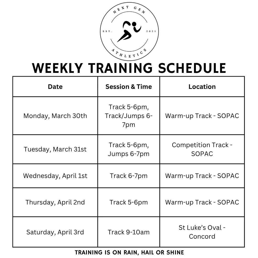 Easter Week!! 🐣💪🏼

A pretty normal week on the schedule as we head into Easter and the final week of school. Plenty of different focuses across the squad at the moment, but the standard stays the same - show up, stay consistent, and keep building.