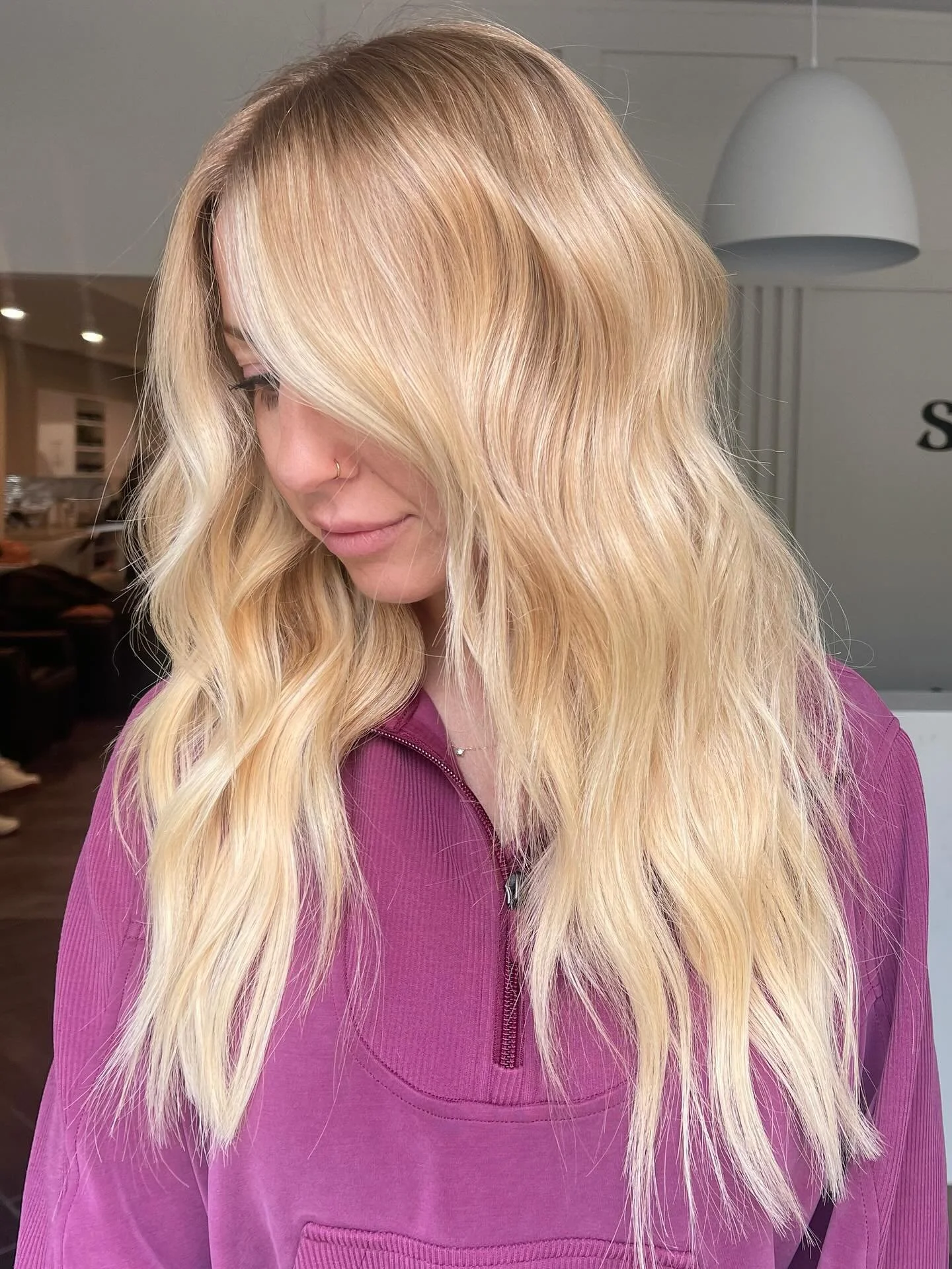 Butter blondie🍓
Hair by: @styledbygagan 
&bull;
&bull;
#soal #soalthelabel #winnipeg #winnipeghair #strawberryblonde #warmblonde #butterblonde