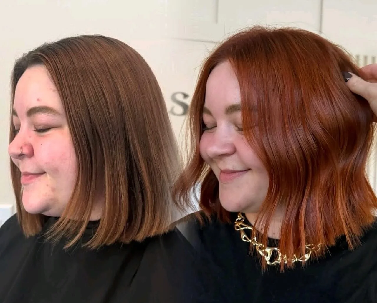 You know it&rsquo;s October in a hair salon when&hellip;.❤️&zwj;🔥🎃🥵🍁
Hair by: @hairbygracebrandstrom 
&bull;
&bull;
#soal #soalthelabel #winnipeg #winnipeghair #copperhair #fallhairtrends #copperhaircolor #redhair #bob #bobhaircut