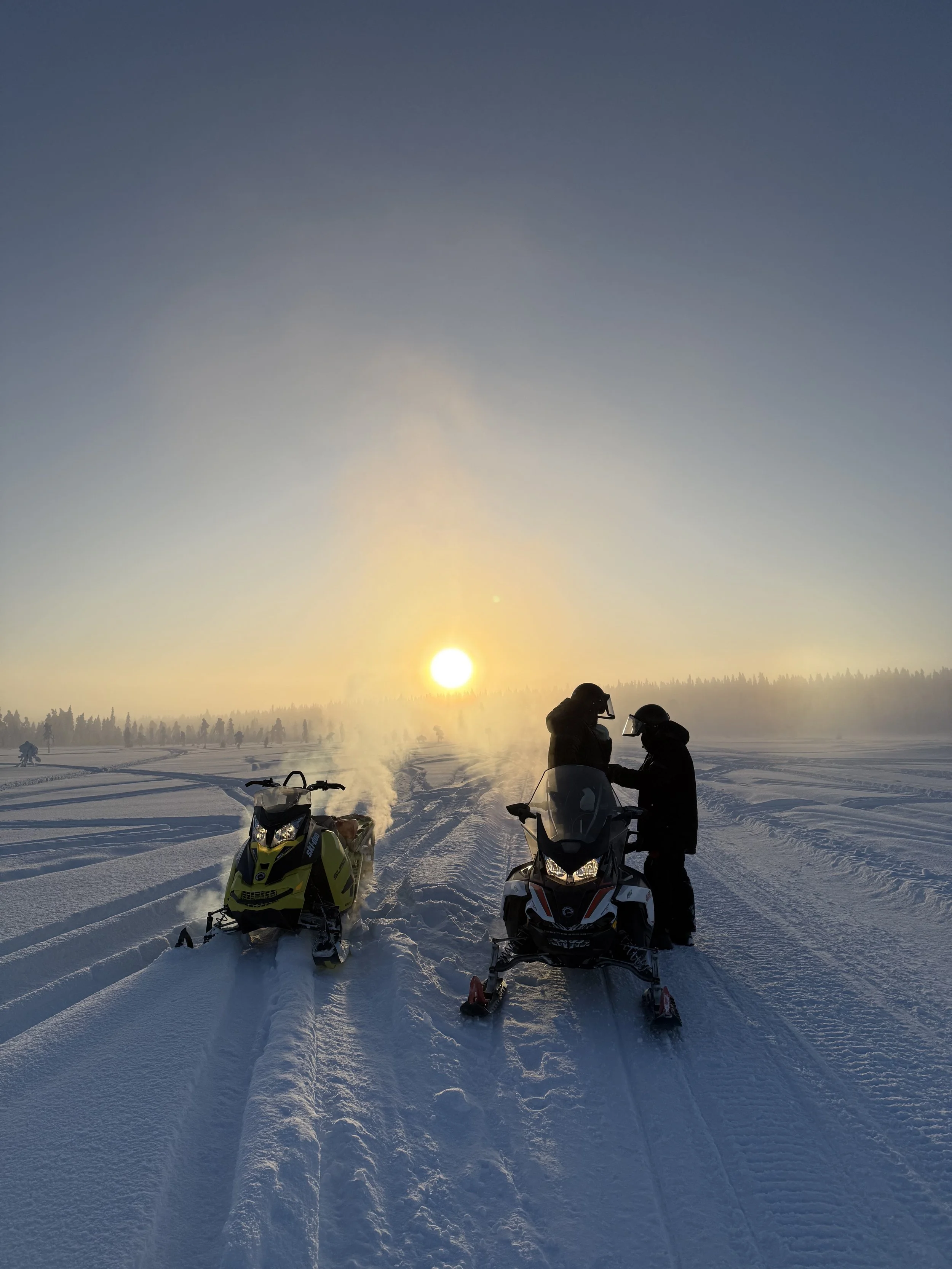 Private Snowmobile Expedition on the Arctic Lapland.