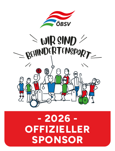 Das Siegel des ÖBSV zeigt, dass wir offizielle Sponsoren des Behindertensport sind.