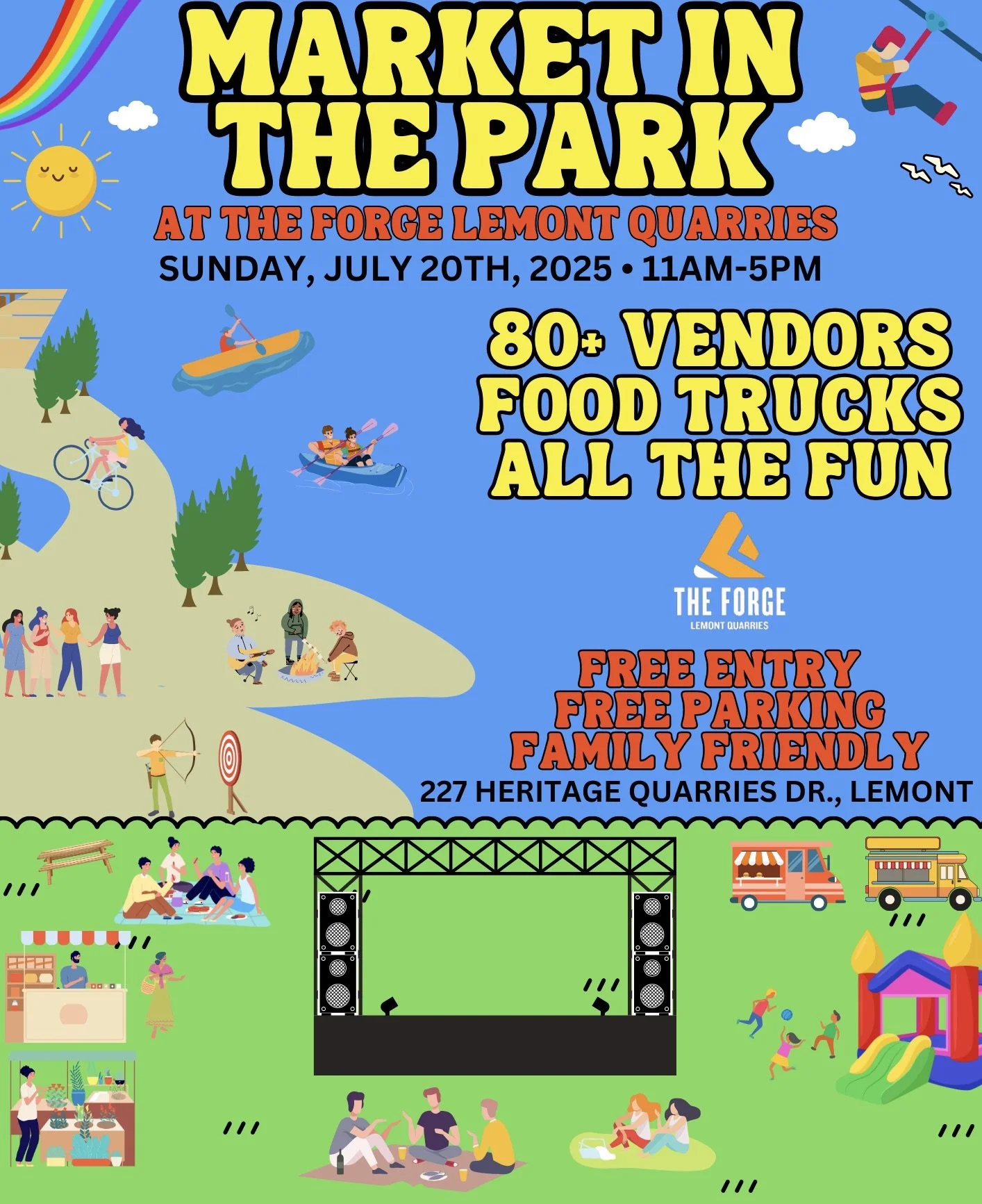 Market in the Park at The Forge Lemont Quarries