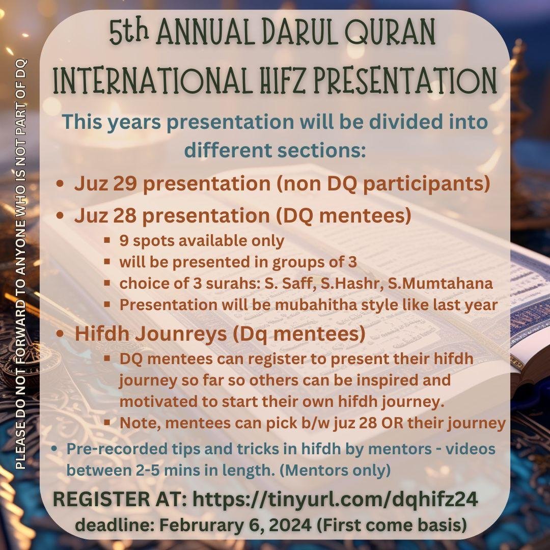 DQ 5th International Hifz Presentation