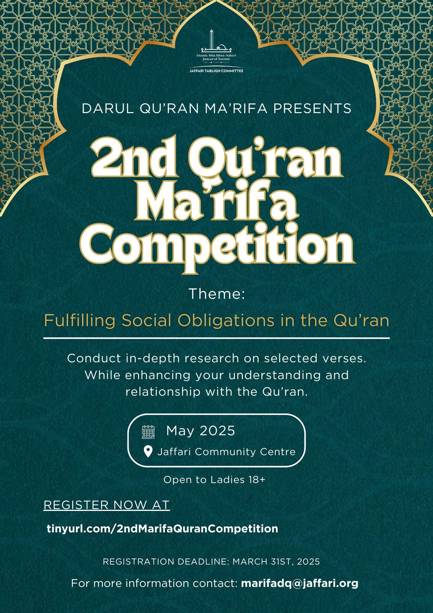 2nd Quran Ma'arifa Competition - Registration