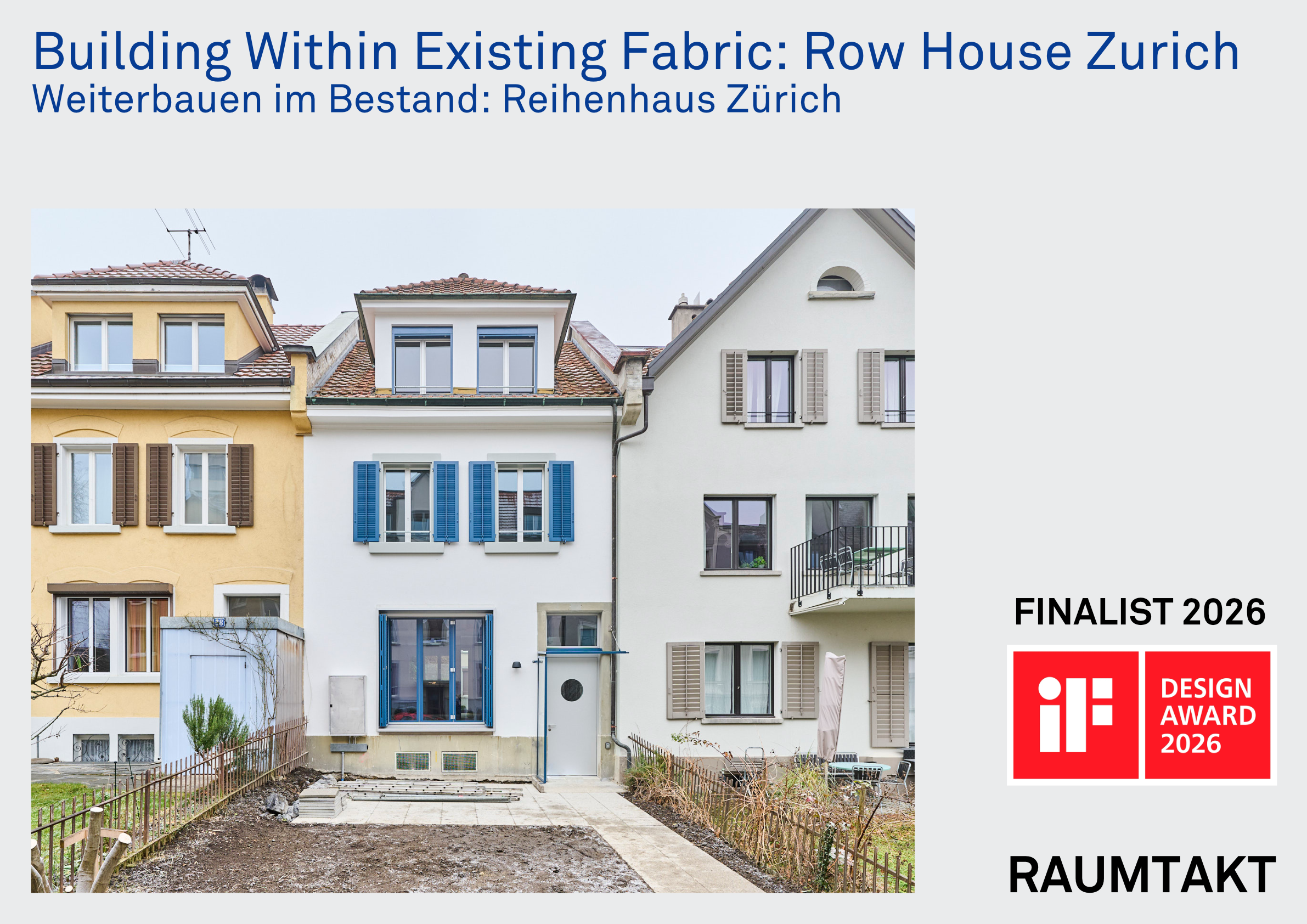 iF DESIGN AWARD 2026 – Finalist RAUMTAKT