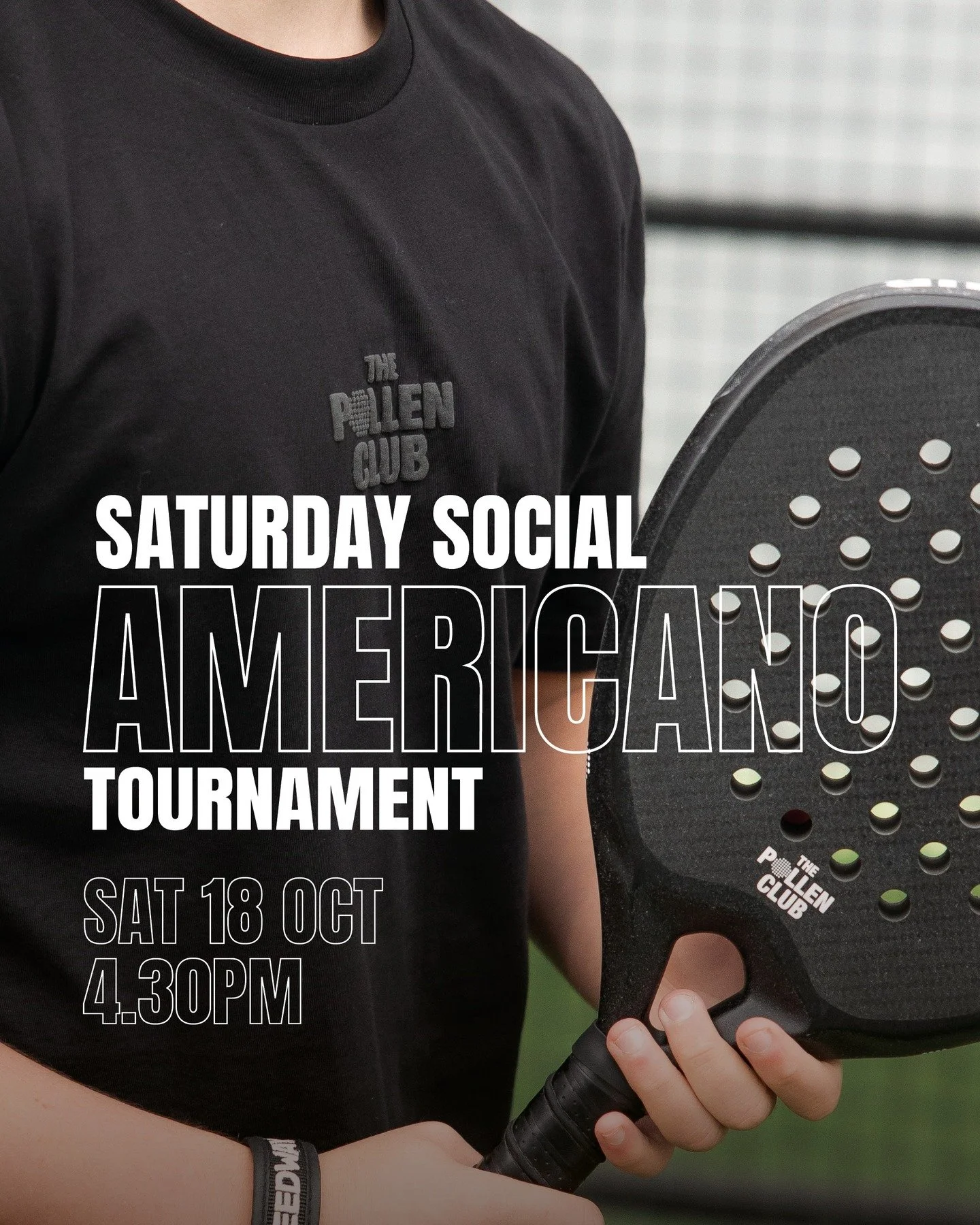 🎾 Saturday Social Americano (16:30&ndash;18:30)

Kick off your weekend with The Pollen Club's Saturday Social Americano &mdash; two hours of fun, competitive, and social padel open to all levels! 

Players will rotate partners and opponents each rou