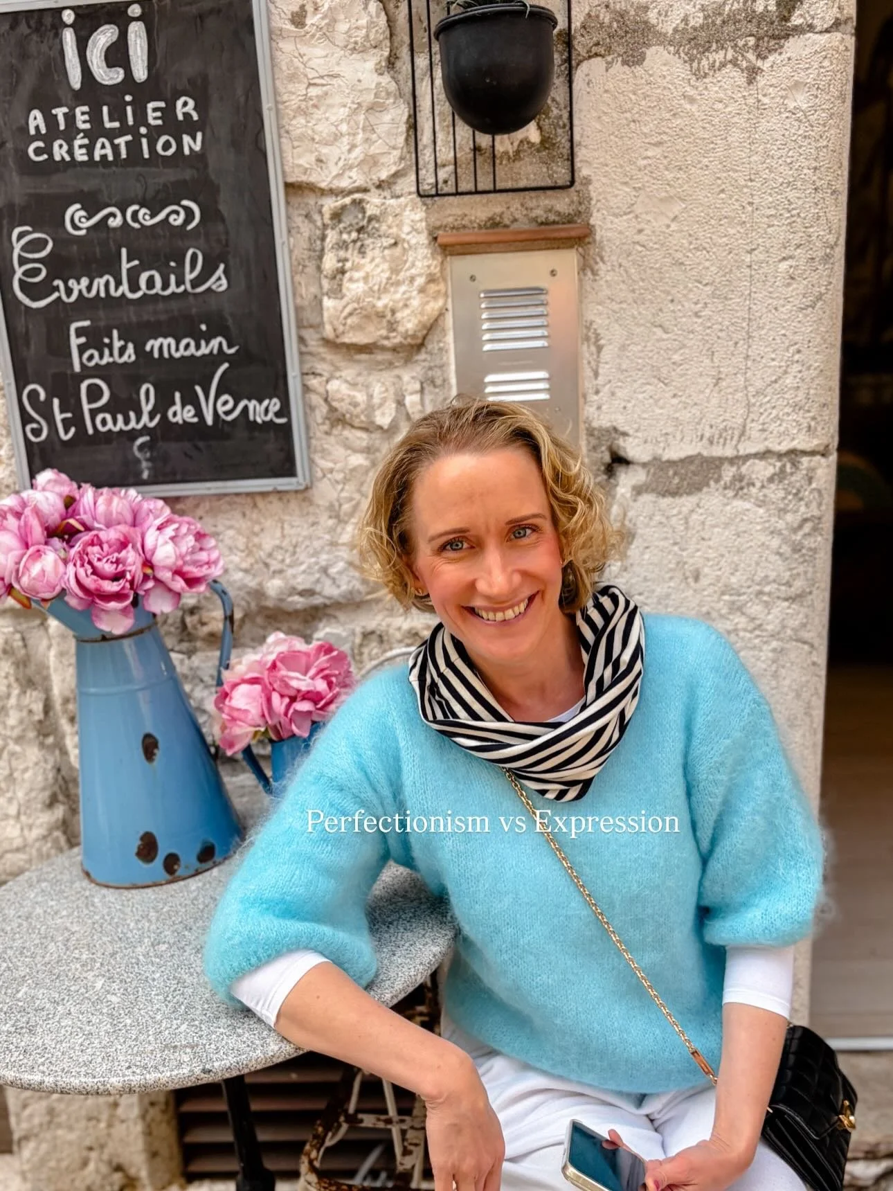 Perfectionism vs Expression 🔥

As I make my way through the little artist village of St Paul de Vence, I keep thinking about how many of us women hold back our own unique way of expressing our gifts 💌

Waiting for things to align before expressing 