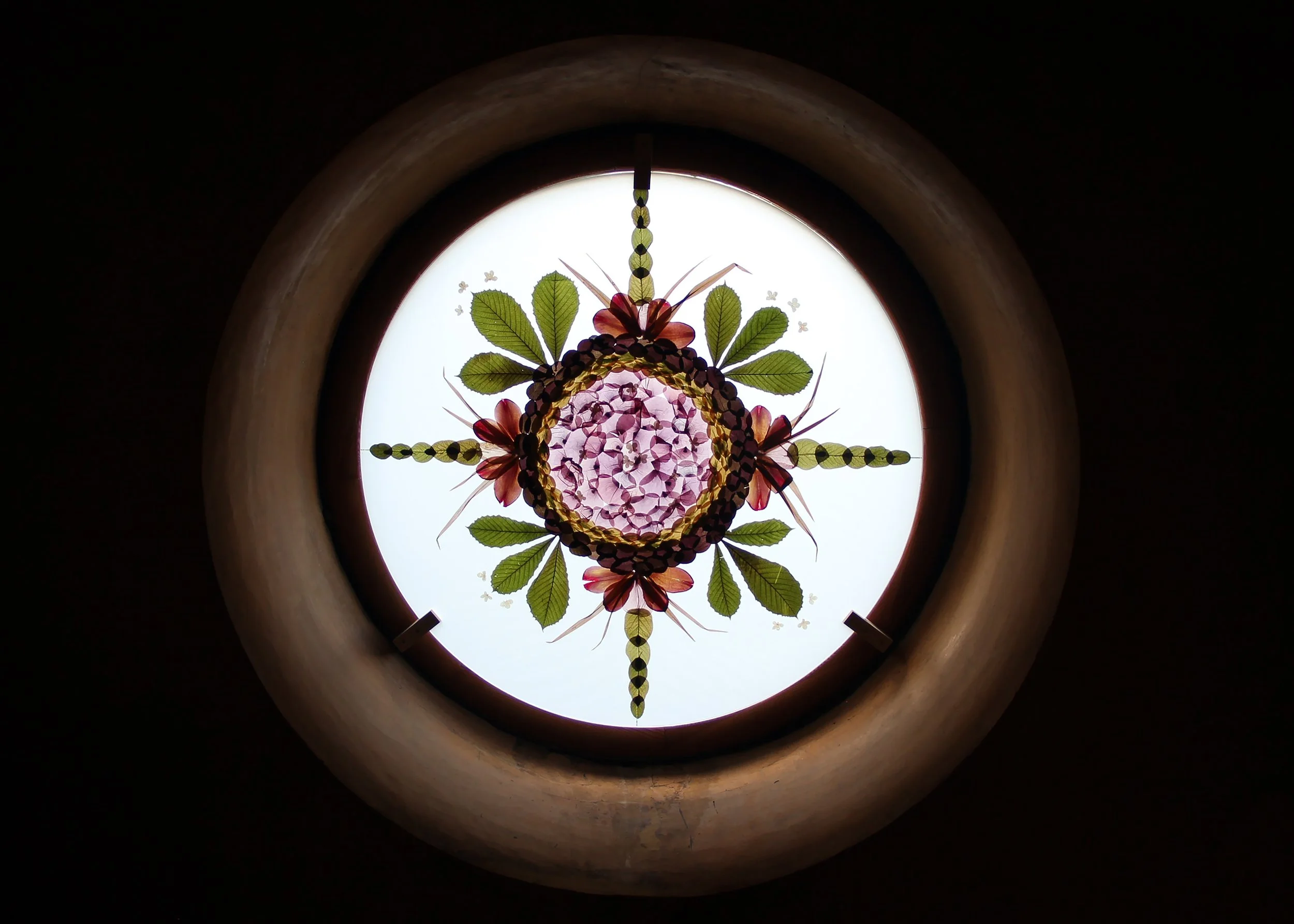 Flower petal composition art piece