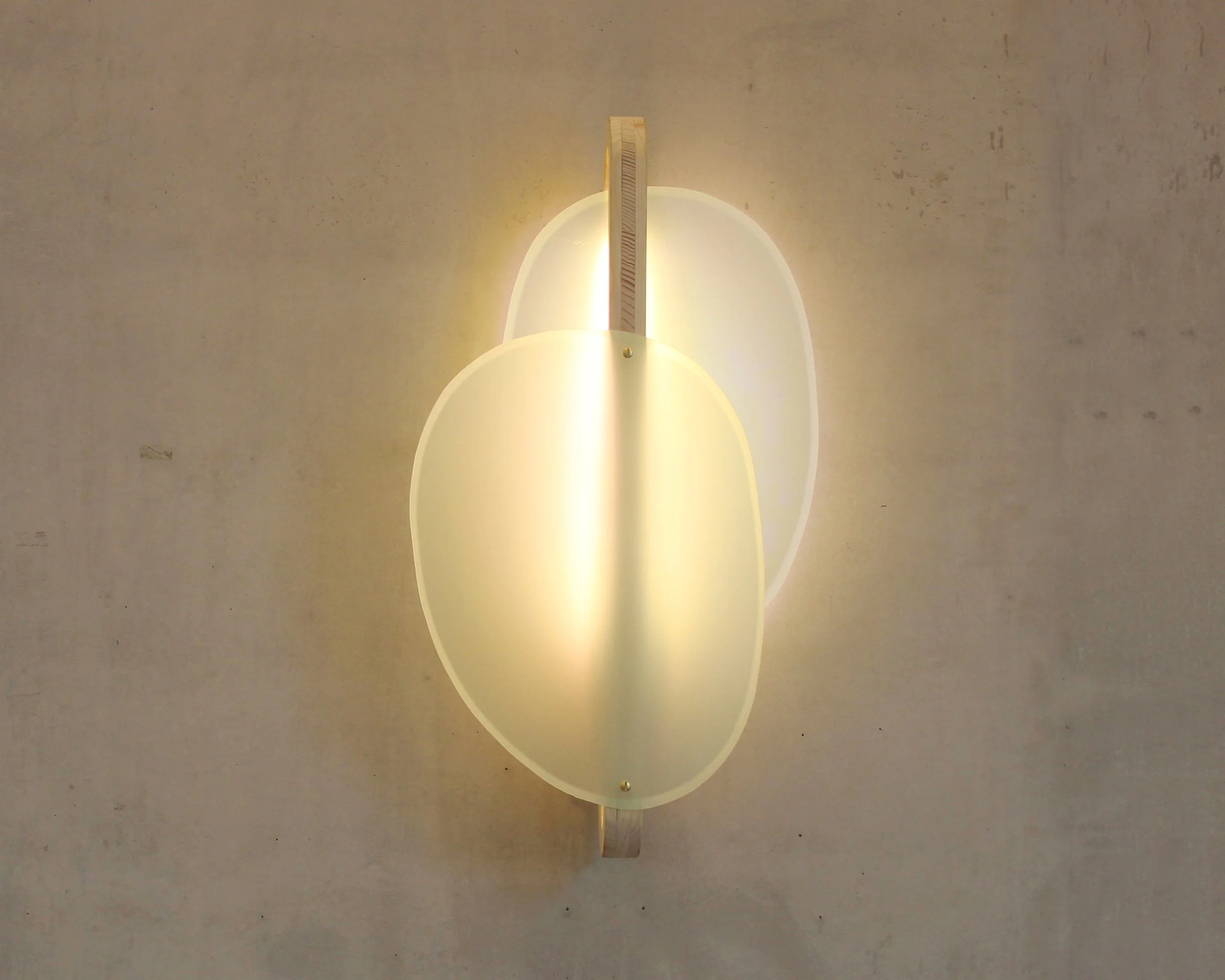 Wall lamp design with warm dim light made of glass