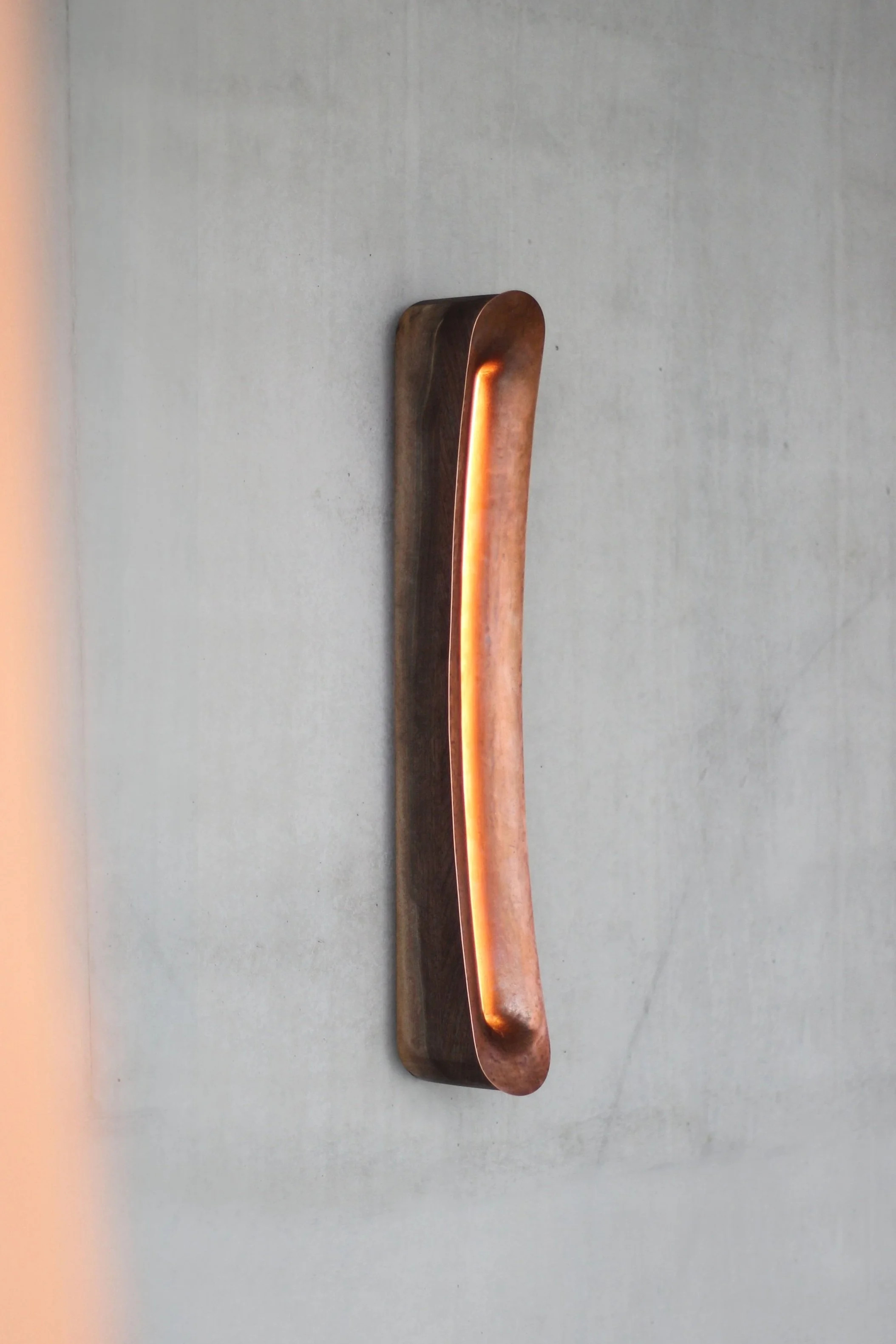 Wall lamp made of brass with dim warm lightt