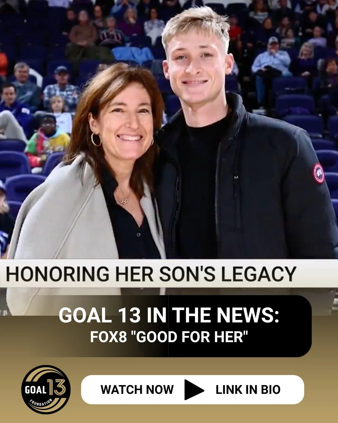 We&rsquo;re honored to see Holden&rsquo;s story shared by @myfox8  as part of their &quot;Good for Her&quot; series. 

His legacy lives on through Goal 13&rsquo;s mission to support student-athletes in every aspect of life &mdash; building resilience