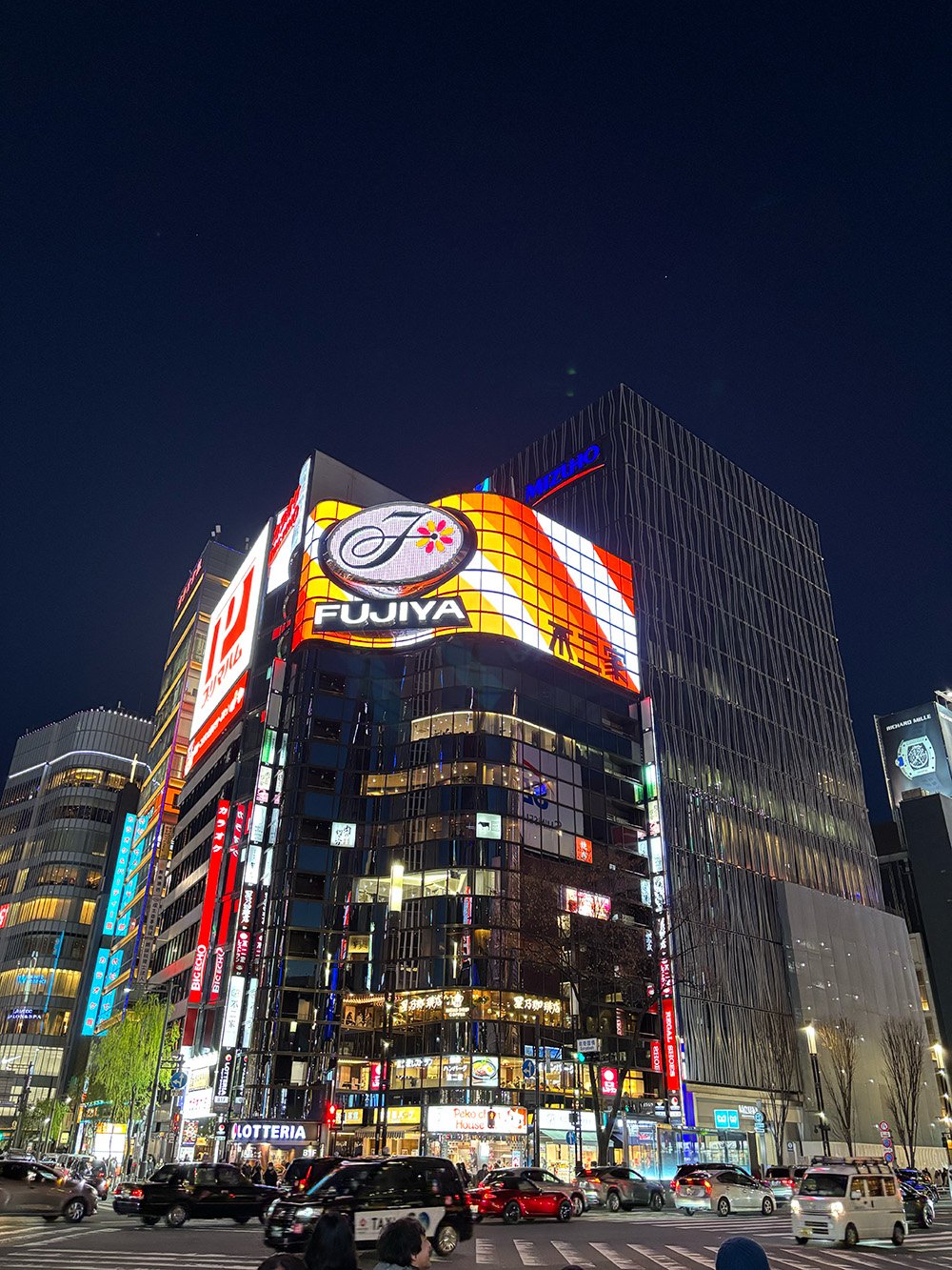 Bottom-to-top shopping and dining in Ginza