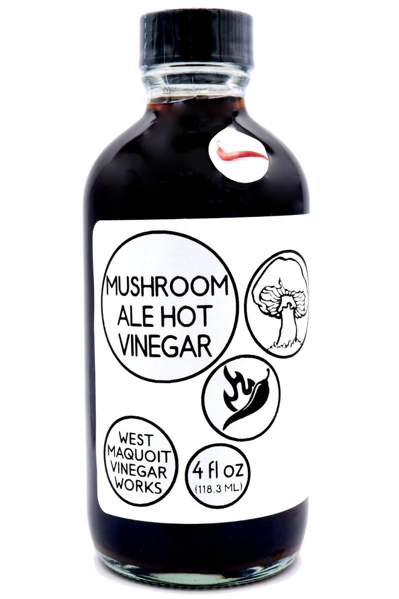 Hot Mushroom Vinegar β 4oz bottle, small-batch craft vinegar by West Maquoit Vinegar Works