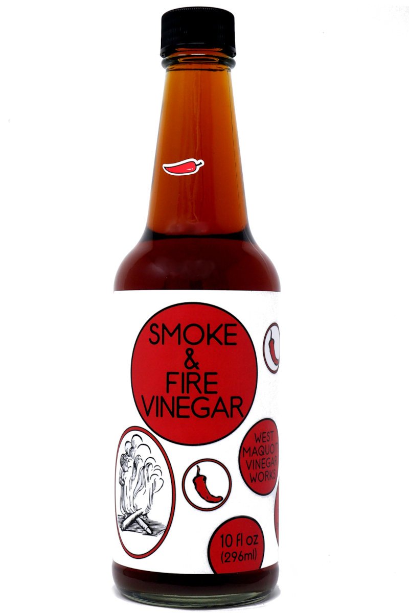 Smoke & Fire Vinegar – 10oz bottle, small-batch craft vinegar by West Maquoit Vinegar Works