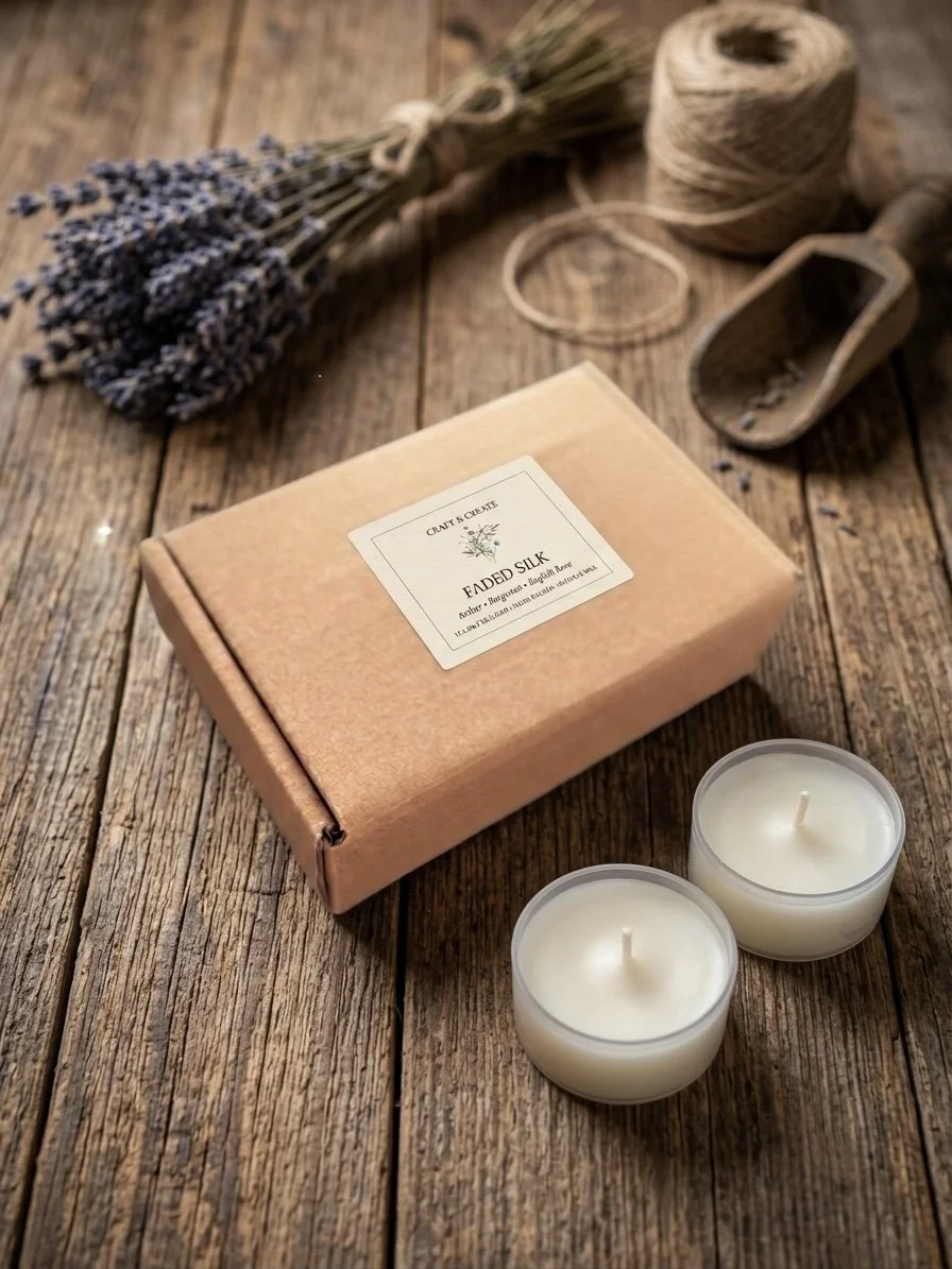 Faded Silk Tealights