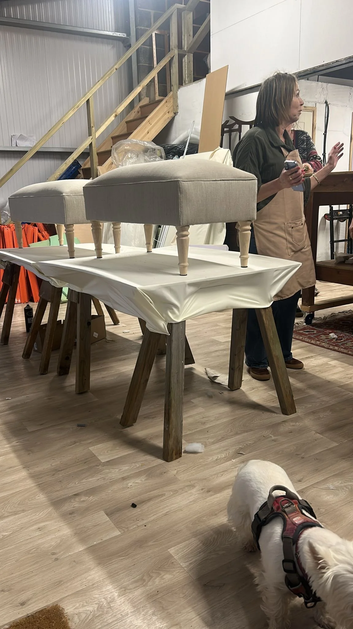 Piped Footstool Upholstery Class