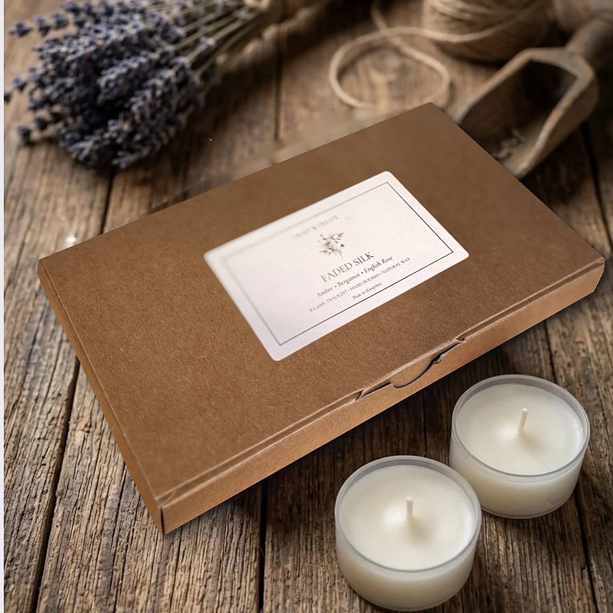 Faded Silk Tealights