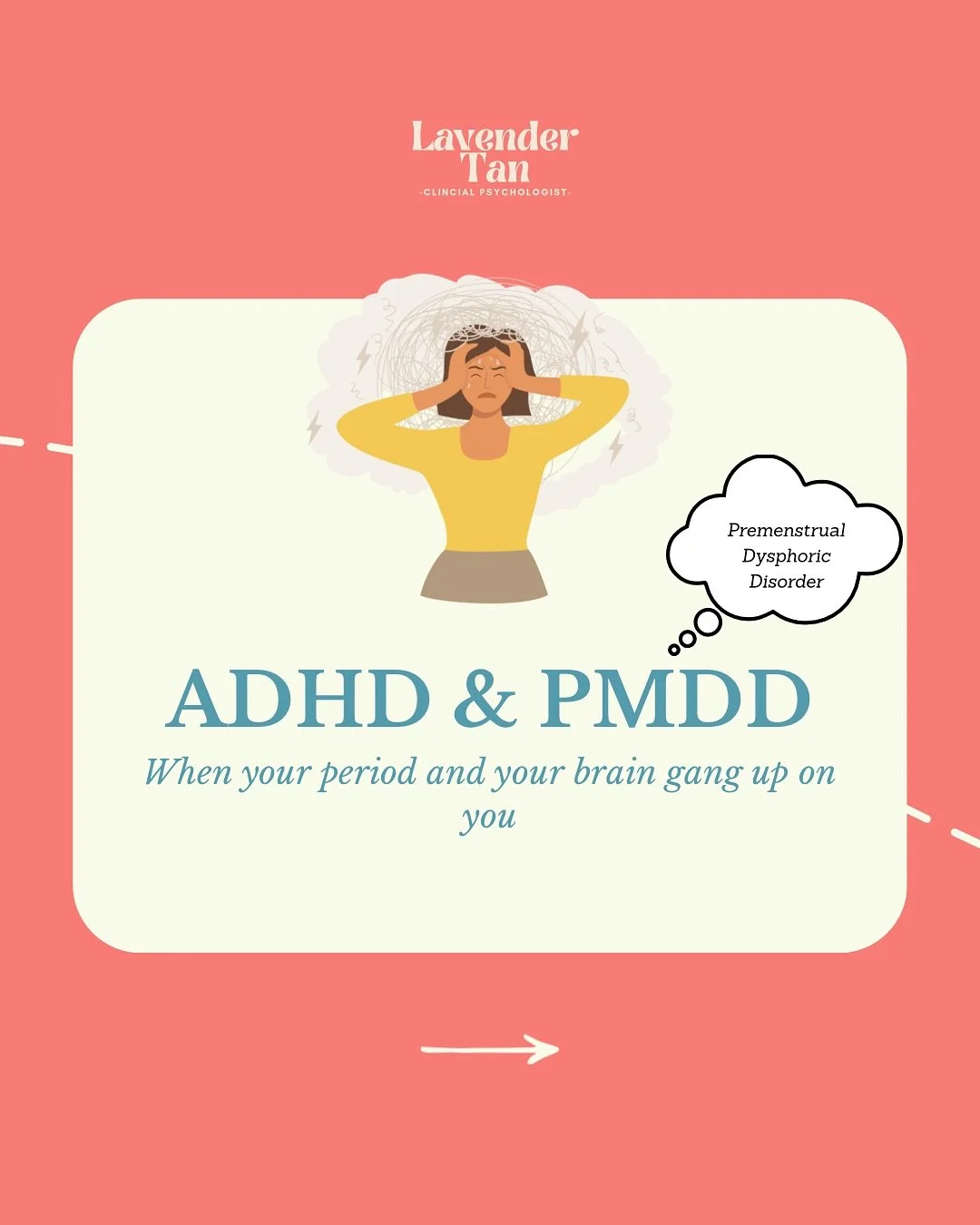 Picture this: you&rsquo;re working on building your ADHD coping skills and getting into a rhythm. Next thing you know, it&rsquo;s that time of the month and everything goes out the window! You&rsquo;re not imagining it, mental health difficulties and