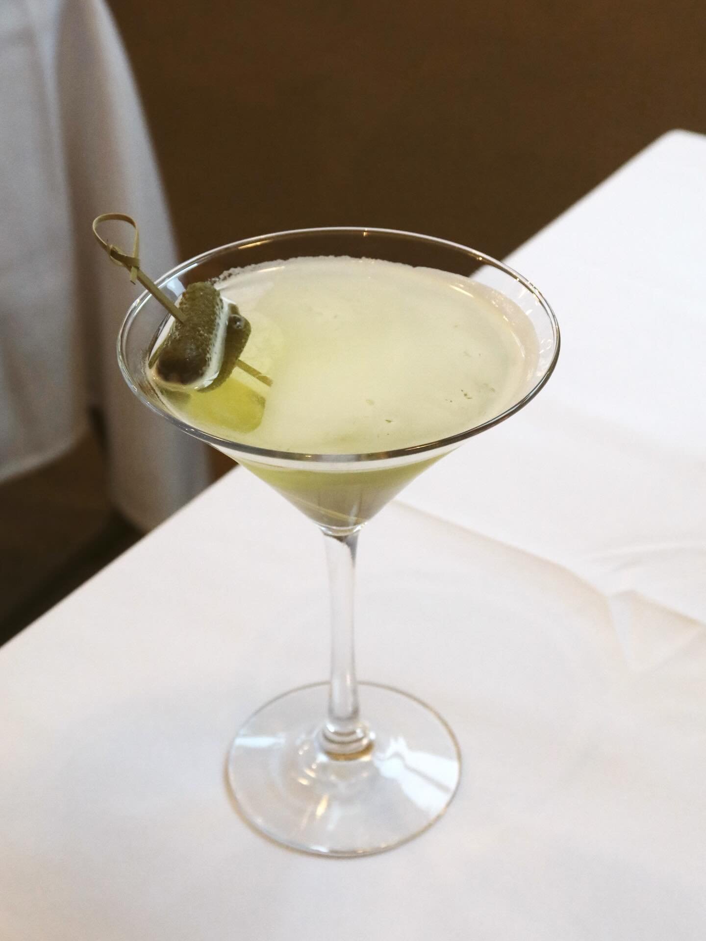 Brine On 🥒

For the pickle and martini lovers. Pickle-infused Irvine&rsquo;s Vodka, dry vermouth, and pickle brine.