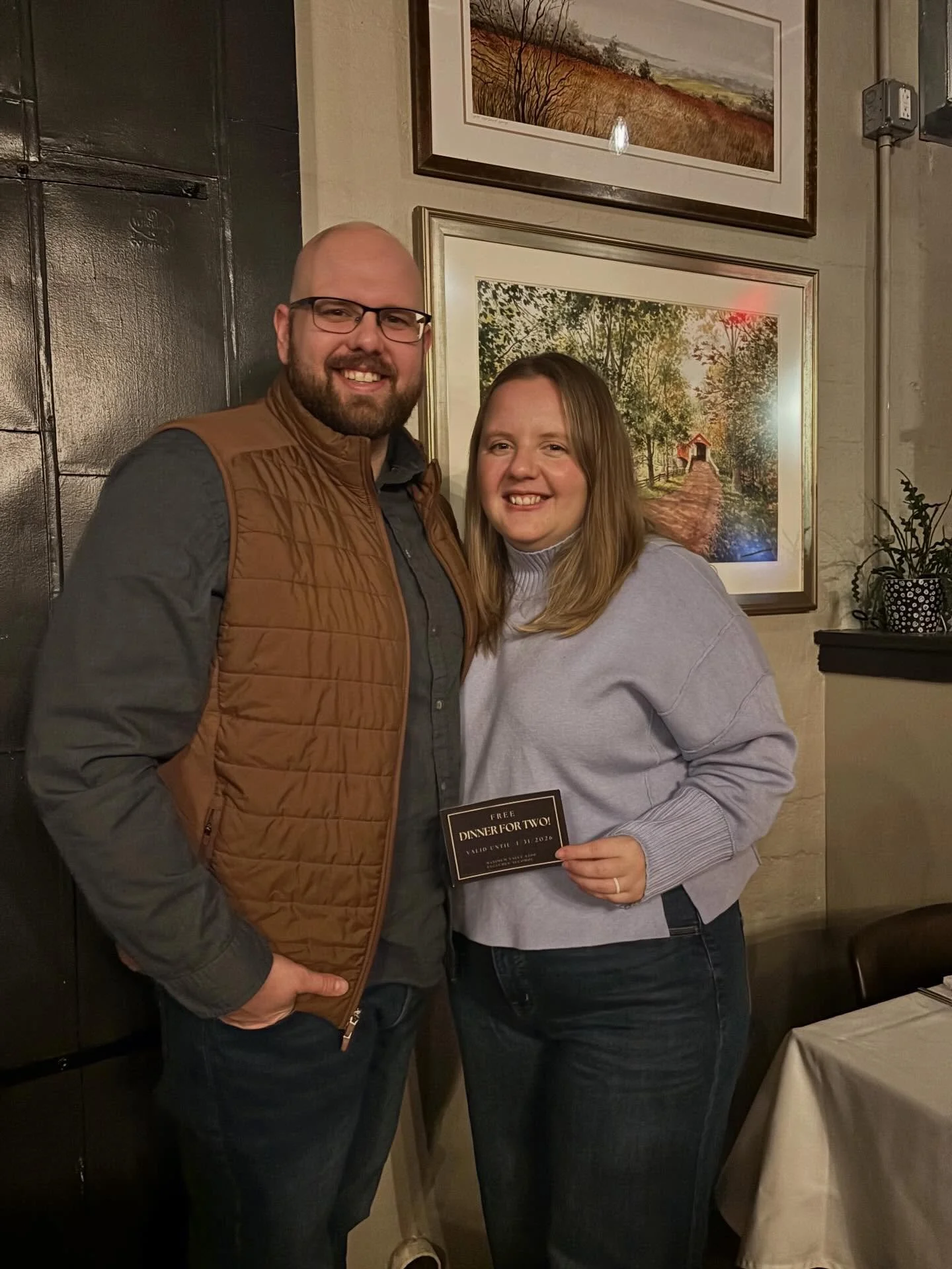 Congratulations to our winners of the dinner for two! 🎉🍽️