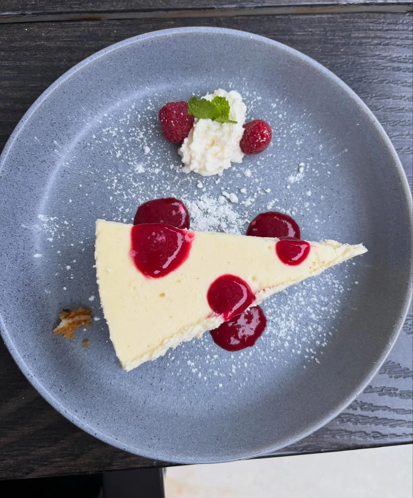 A slice of something classic! 🍰

New York Style Cheesecake with a graham cracker crust and raspberry coulis. The perfect sweet finish at The Boiler Room. 💕