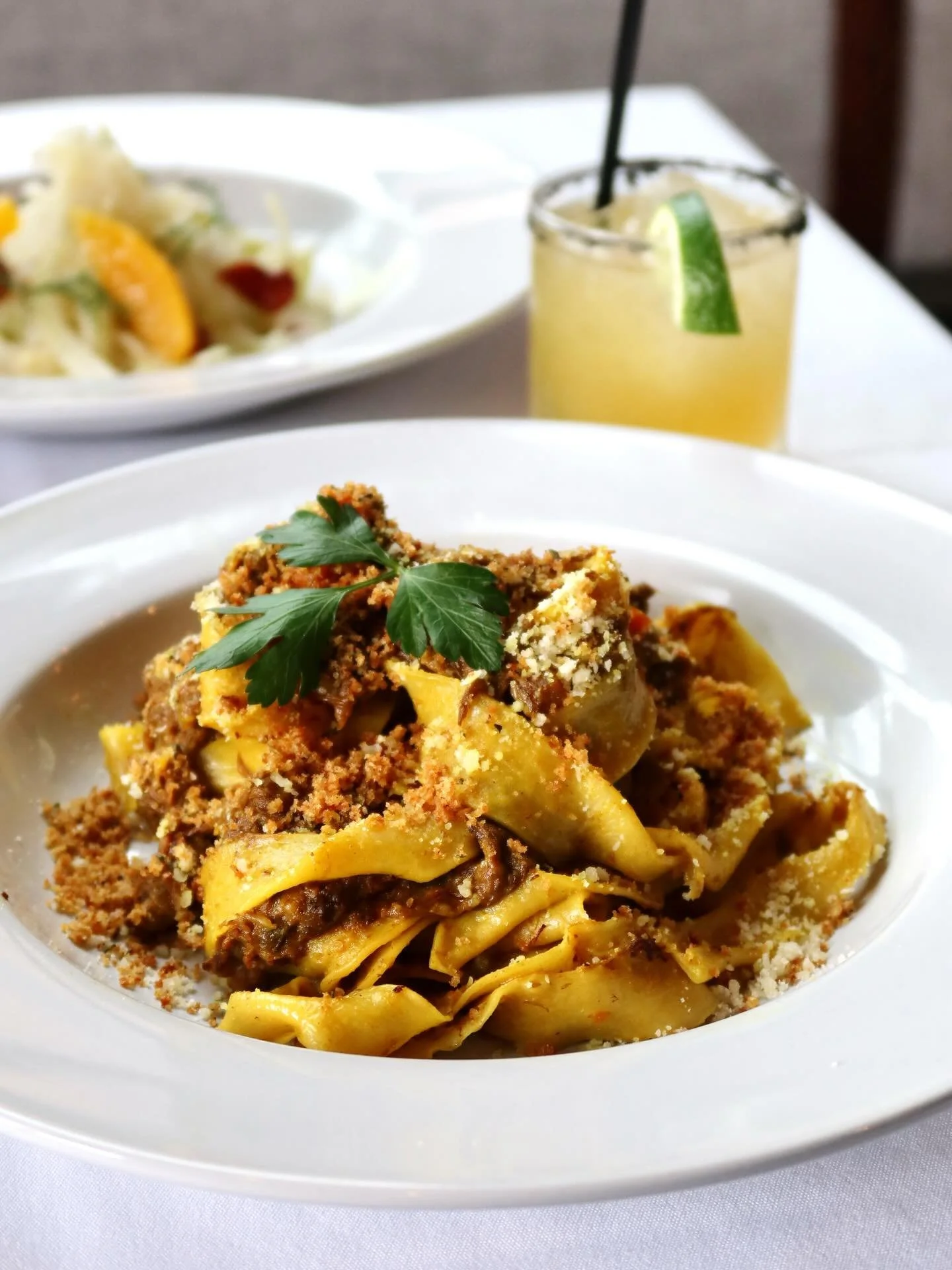 New menu item spotlight ✨

Handmade Pappardelle layered with turmeric short rib rag&uacute;, finished with parmesan and rosemary pangrattato 🍝