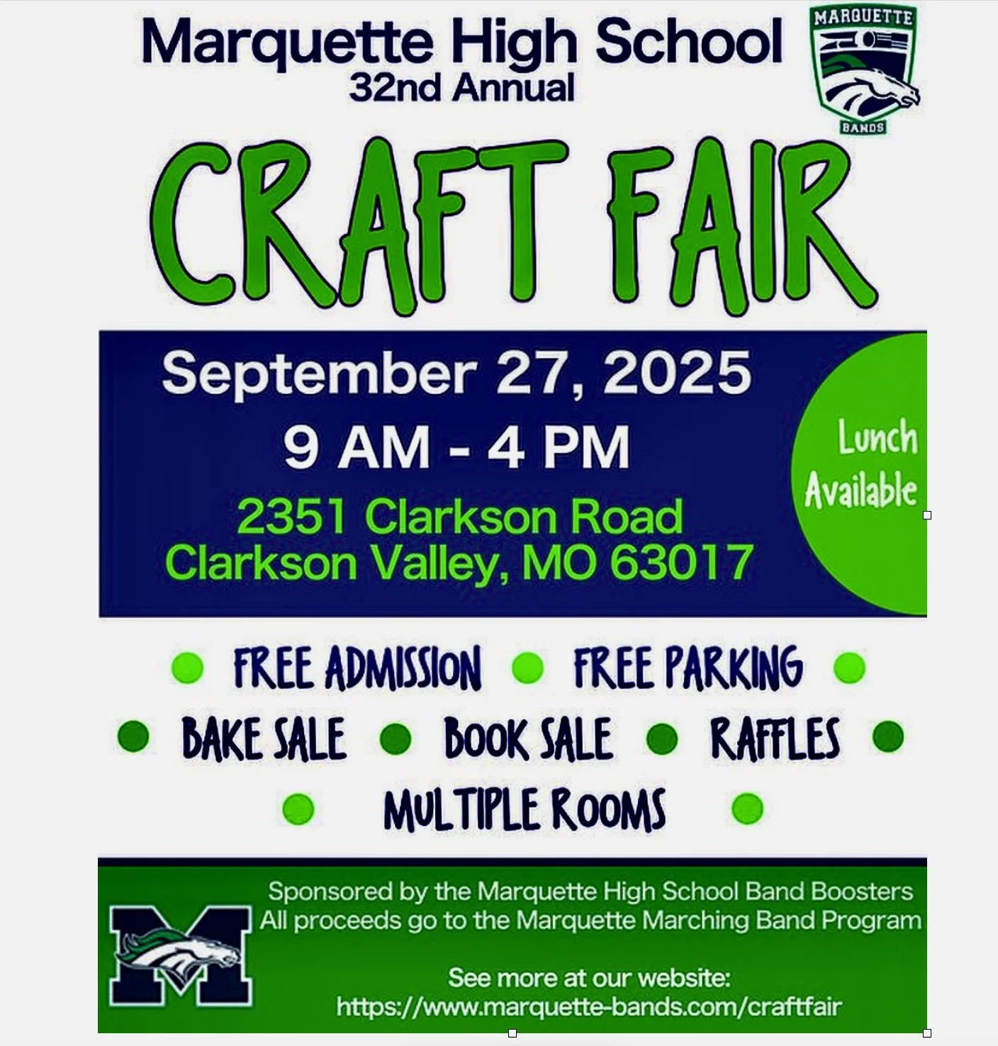 32nd Marquette High School Craft Fair