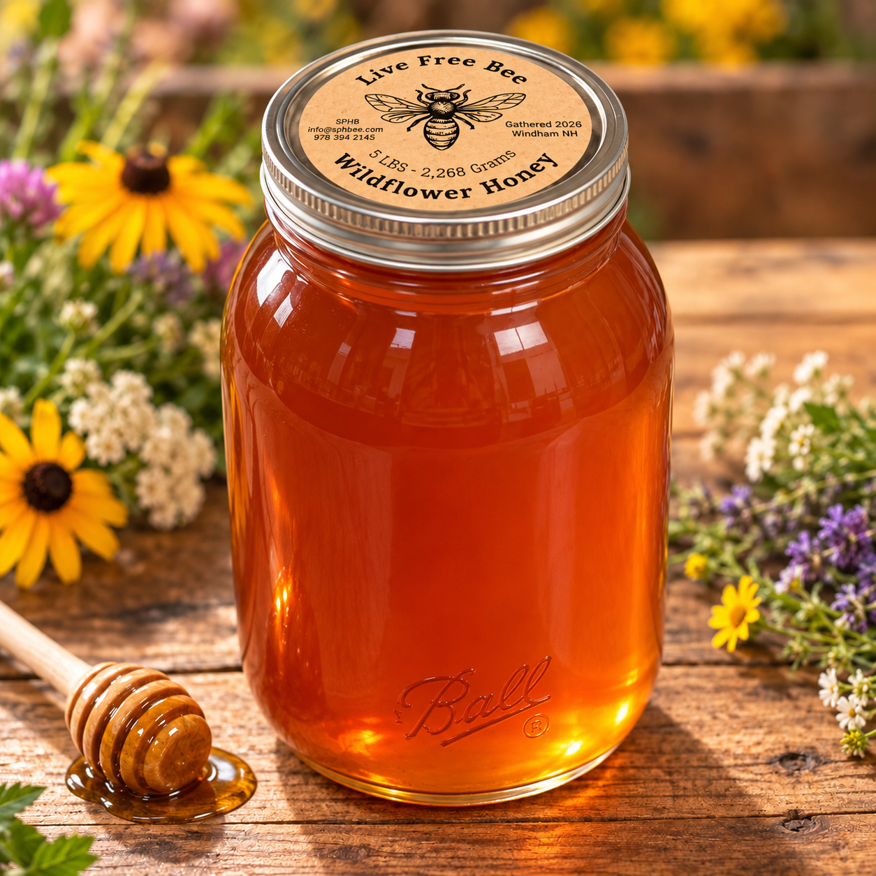 Rustic Wildflower Honey Jar with Dipper.png